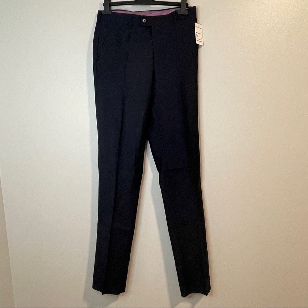 Zanetti Lanificio De Biella Men’s Wool Dress Pant: Size 30S Navy